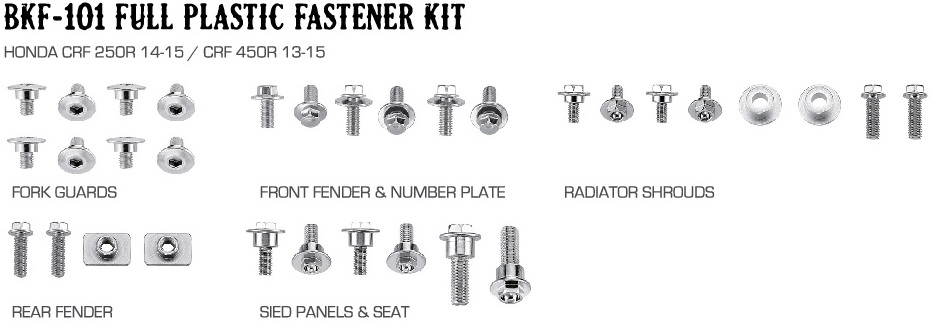 Accel Hardware & Fasteners — Honda CRF250 R, Honda CRF450 R