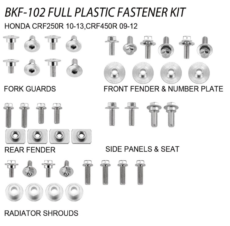 Accel Hardware & Fasteners — Honda CRF250 R, Honda CRF450 R