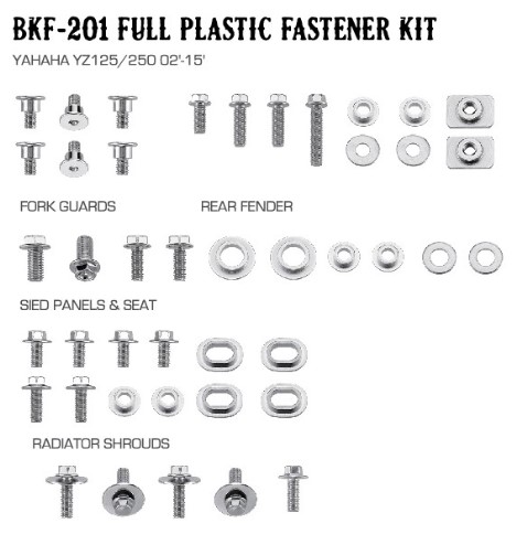 Accel Hardware & Fasteners — Yamaha YZ125, Yamaha YZ250