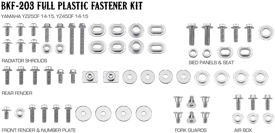 Accel Hardware & Fasteners — Yamaha YZF250, Yamaha YZF450