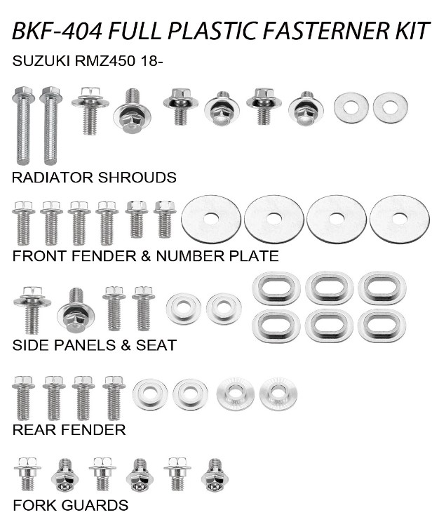 Accel Hardware & Fasteners — Suzuki RMZ450