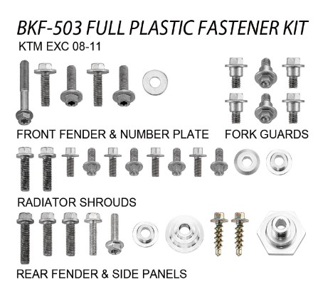 Accel Hardware & Fasteners — KTM EXC125, KTM EXC250, KTM EXCF450