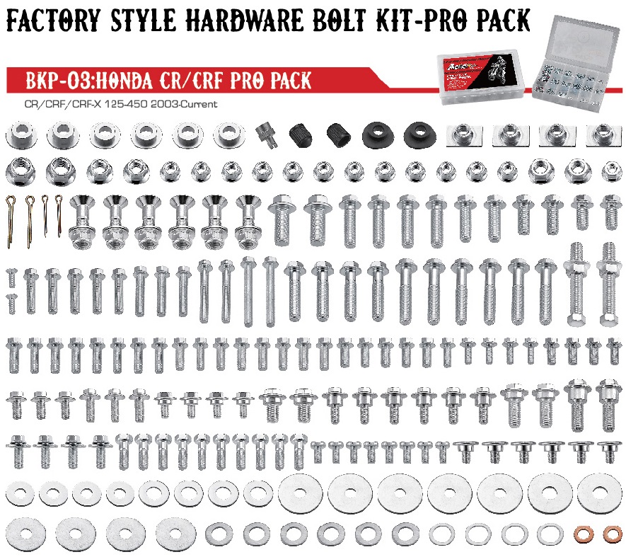 Accel Hardware & Fasteners — Honda CR125, Honda CR150, Honda CR250 +24 more