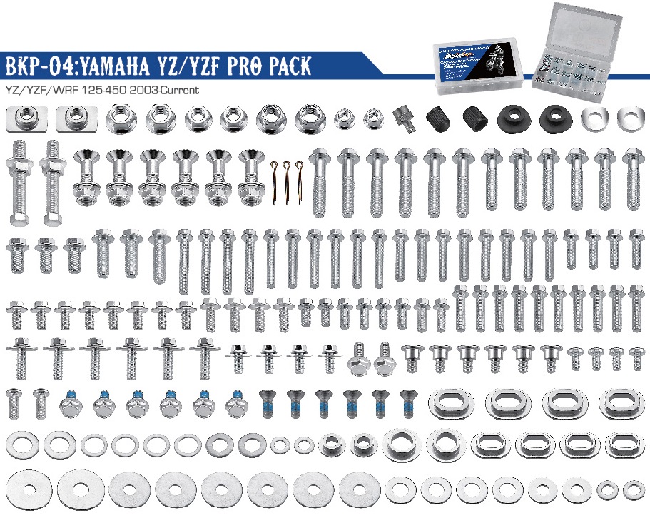 Accel Hardware & Fasteners — Yamaha universal, Yamaha YZ100, Yamaha YZ125 +19 more