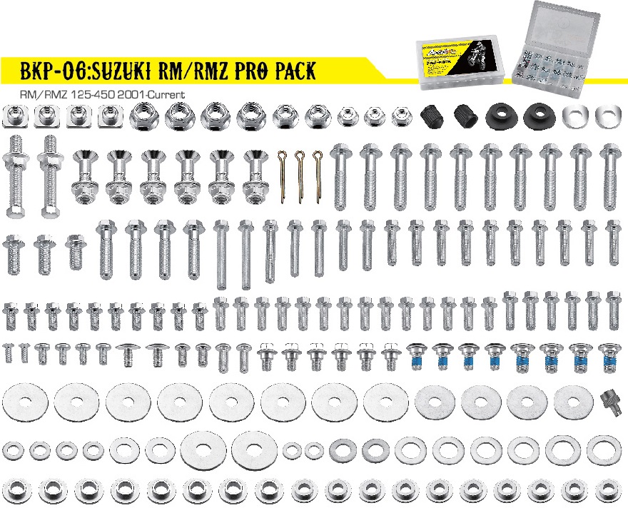 Accel Hardware & Fasteners — Suzuki RM100, Suzuki RM125, Suzuki RM250 +13 more