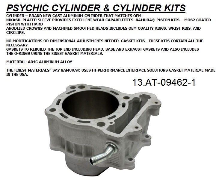 Bronco Cylinders & Sleeves — Arctic Cat AC400, Kawasaki KFX400, Kawasaki KLX400 +2 more