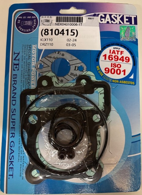 NE Gaskets — Kawasaki KLX110, Suzuki DRZ110