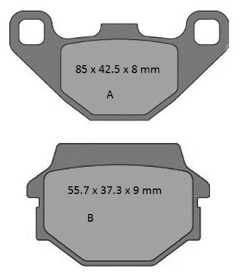 ProX Brake Pads — Kawasaki KDX200, Kawasaki KL650, Kawasaki KLR650 +4 more
