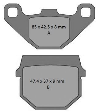 ProX Brake Pads — Eton E50, Kawasaki KDX125, Kawasaki KMX125 +3 more