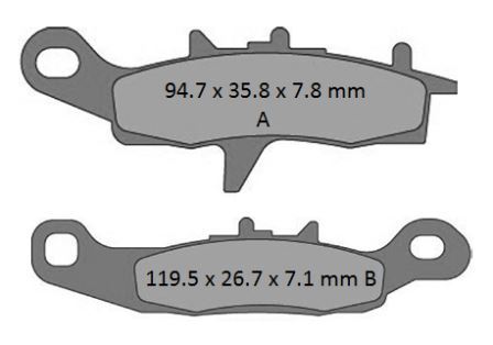 ProX Brake Pads — Kawasaki KFX450, Kawasaki KFX700, Kawasaki KSF450 +10 more