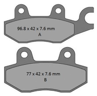 ProX Brake Pads — Eton E50, Kawasaki KLR650, Kawasaki KVF750 +6 more