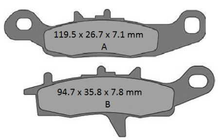 ProX Brake Pads — Kawasaki KFX450, Kawasaki KFX700, Kawasaki KSF450 +4 more