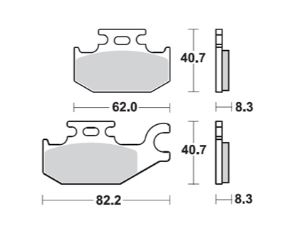ProX Brake Pads — Suzuki LTA400, Suzuki LTA450, Suzuki LTA700 +2 more