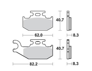 ProX Brake Pads — Suzuki LTA400, Suzuki LTA450, Suzuki LTA700 +2 more