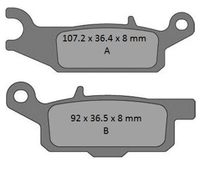 ProX Brake Pads — Yamaha YFM250, Yamaha YFM550, Yamaha YFM700