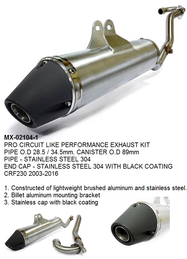 Psychic Exhaust & Silencers — Honda CRF230